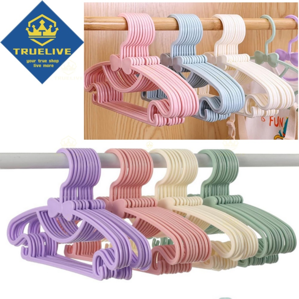 Baby Clothing Display - 30/20/10/5/1PC ベビー服ラックプラスチックタオルディスプレイスカーフハンガー子供服コートハンガーかわいいちょう結びハンガーオーガナイザー