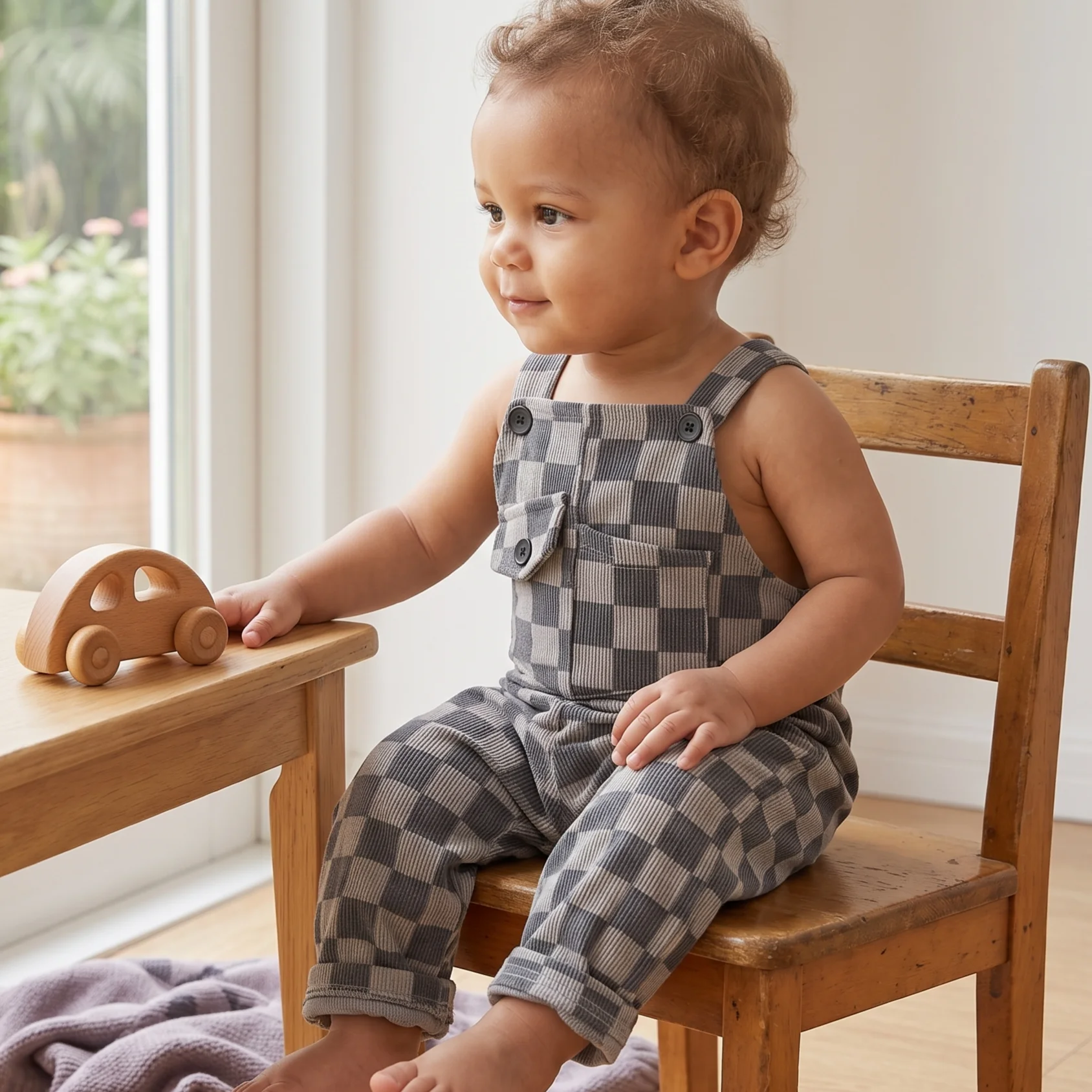 Baby Clothing Jumper - 夏の赤ちゃん男の子グリッドジャンパーパンツデニム服ショーツサスペンダーロンパース幼児幼児女の子ポケット服 0-3Y