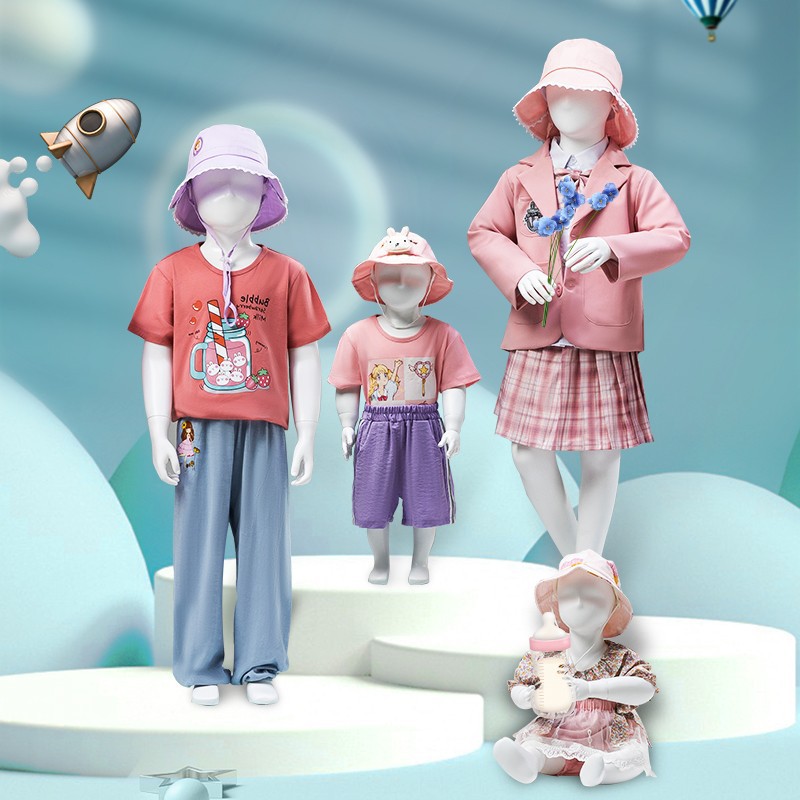 Baby Clothing Display - 子供用モデル小道具全身子供服店ベビー服展示ラックプラットフォームモデル棚