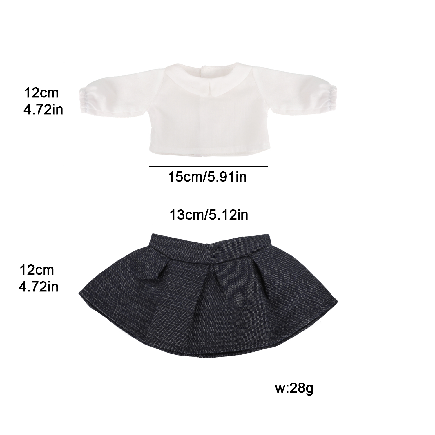 18インチアメリカンドール用服、白シャツ+デニムスカートの服 - Baby Clothing Deals のレビューと価格
