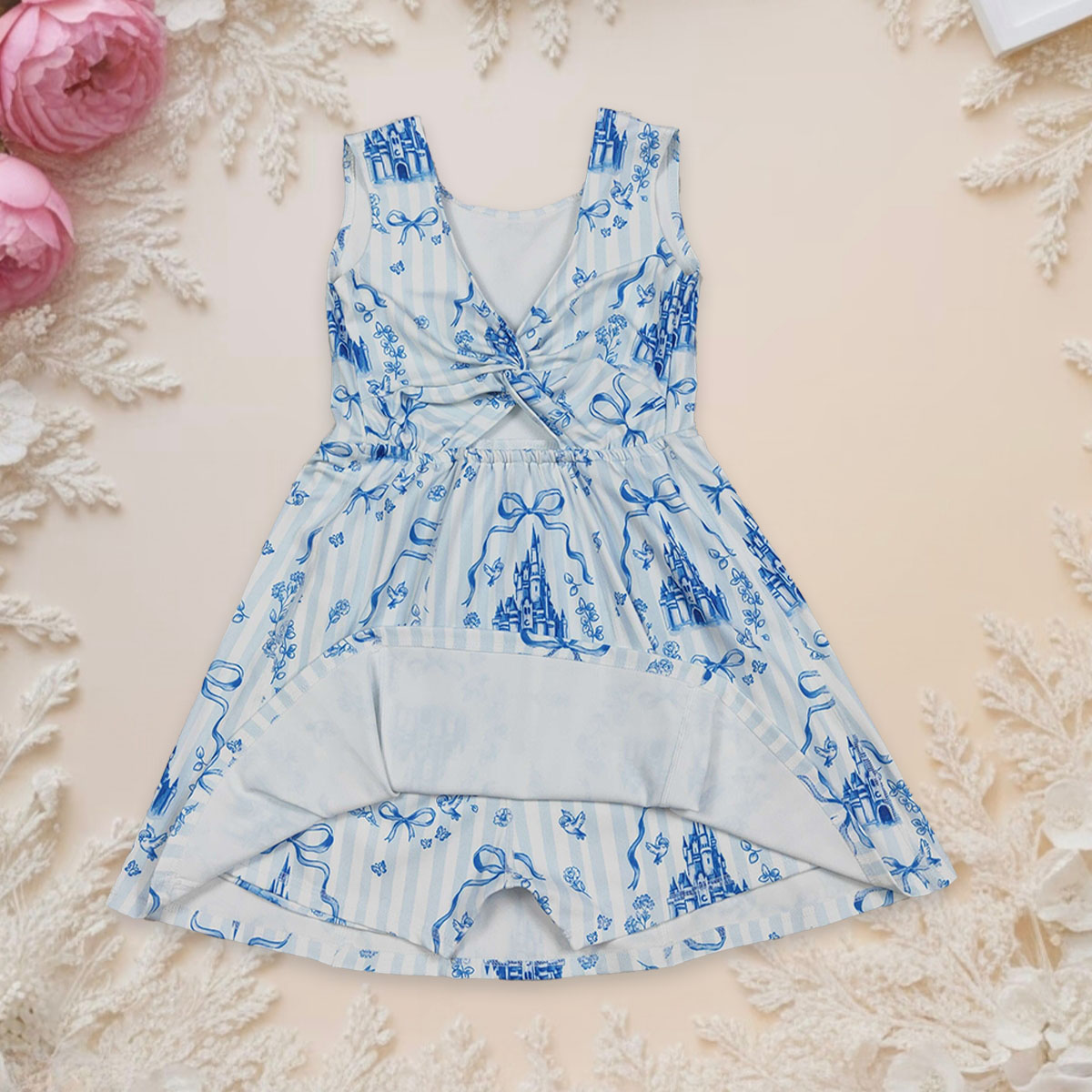 女の赤ちゃんの城ヨガアクティブウェアスコートキッズ子供弓幼児 - Baby Yoga Clothing のレビューと価格