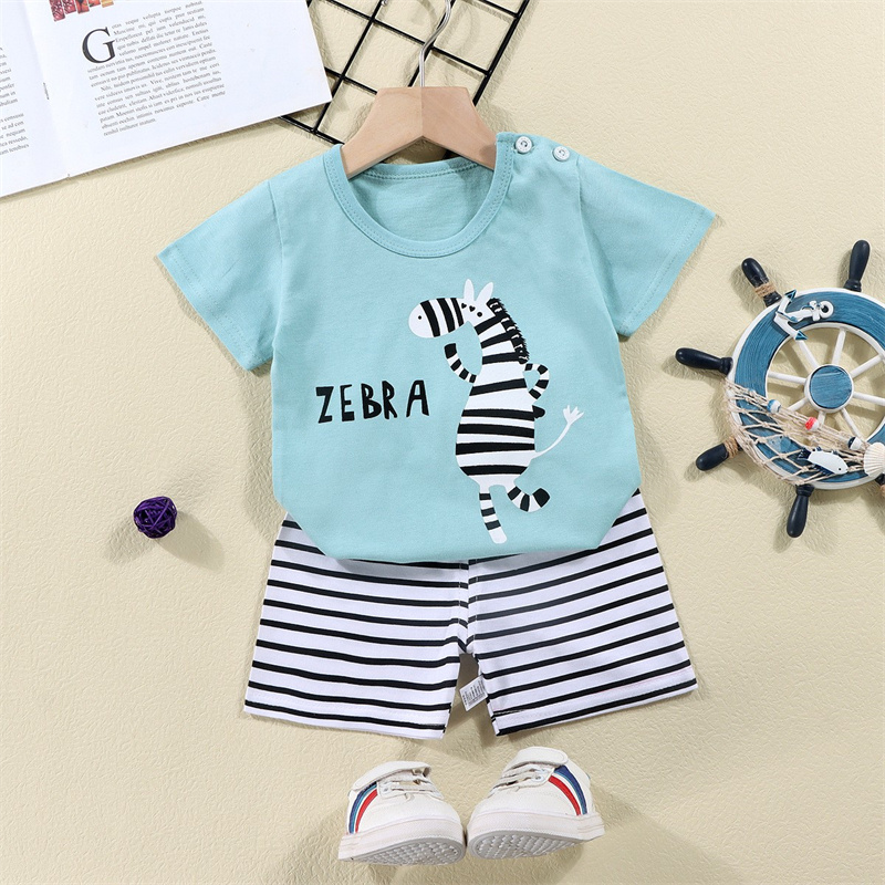 綿 Tシャツ + ショーツ 2 ピーストラックスーツセット子 - Baby Clothing Deals のレビューと価格