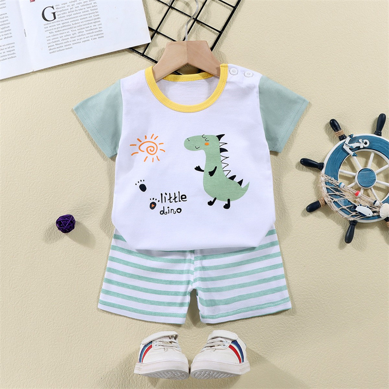 綿 Tシャツ + ショーツ 2 ピーストラックスーツセット子 - Baby Clothing Deals のレビューと価格