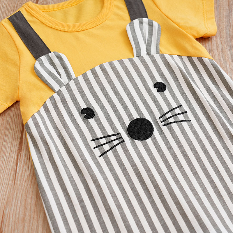 新生児用半袖ロンパース,ユニセックス服,スタンディングイヤー - Baby Clothing Display のレビューと価格