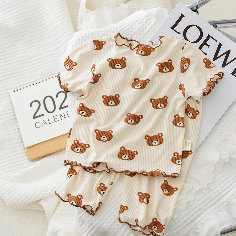 2026 夏綿漫画カジュアルパジャマセットベビー服女の子男の - Baby Clothing Deals のレビューと価格