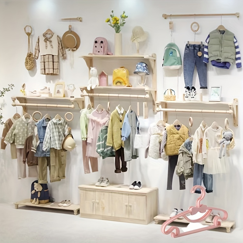 10 個の子供用ハンガー、ポータブルプラスチックディスプレイ - Baby Clothing Display のレビューと価格