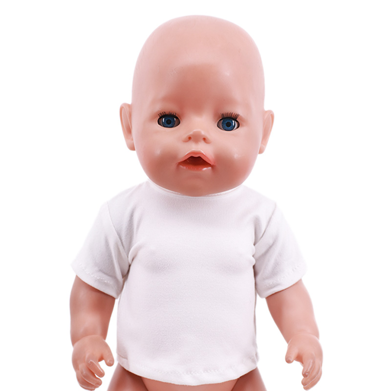 人形服夏 Tシャツ純粋な綿半袖手作り無地服 16-18 イン - Baby Clothing Deals のレビューと価格