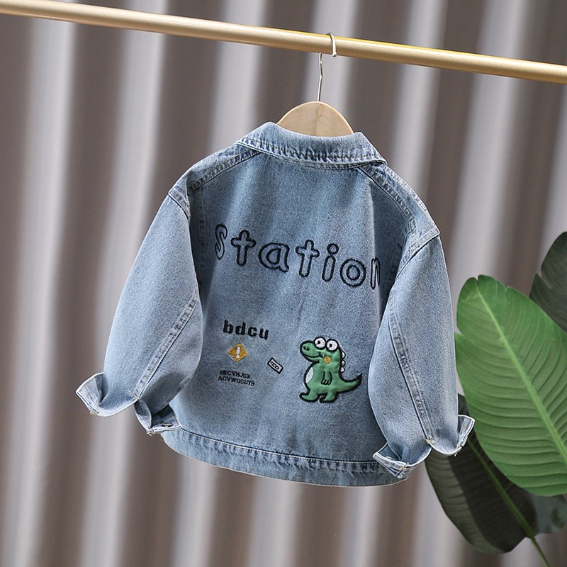 かわいいスタイルベビー子供デニムジャケット恐竜子供のための少 - Baby Clothing Usa のレビューと価格