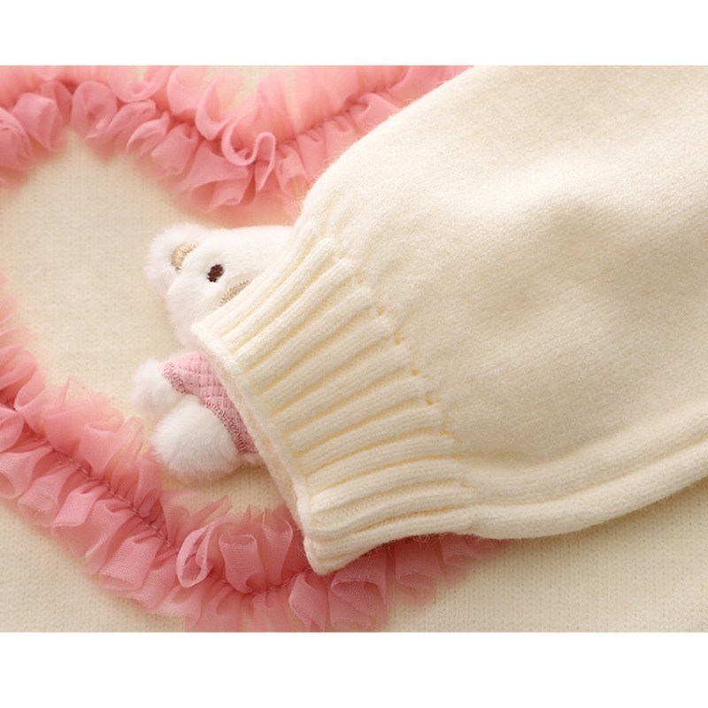 女の赤ちゃんのクマの愛のジャンパーとふわふわのスカートのセッ - Baby Clothing Jumper のレビューと価格