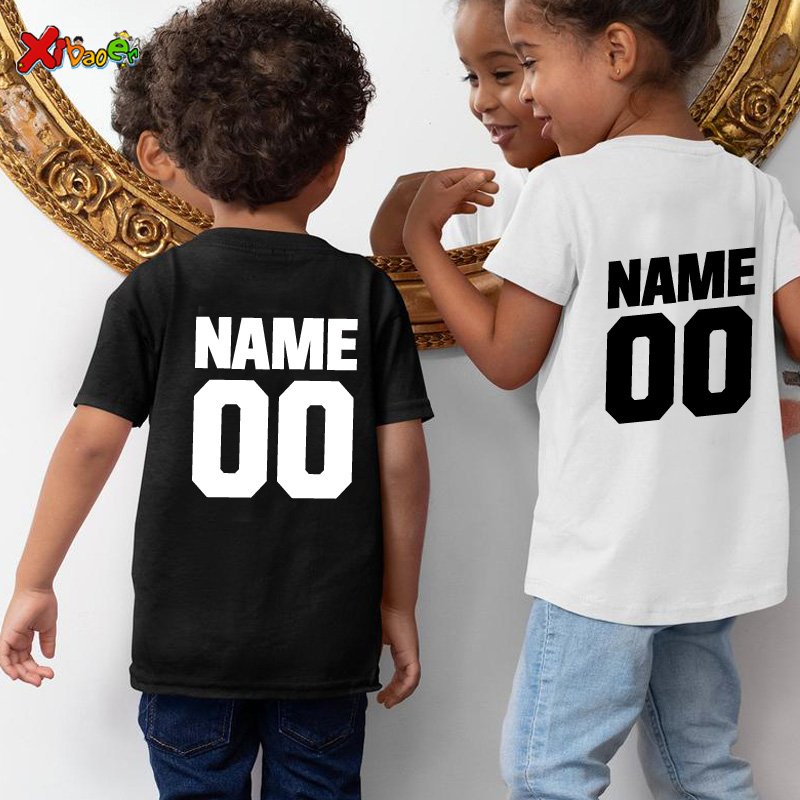 男の子と女の子のためのサッカーTシャツ,名前と番号のカスタム - Baby Clothing Names のレビューと価格