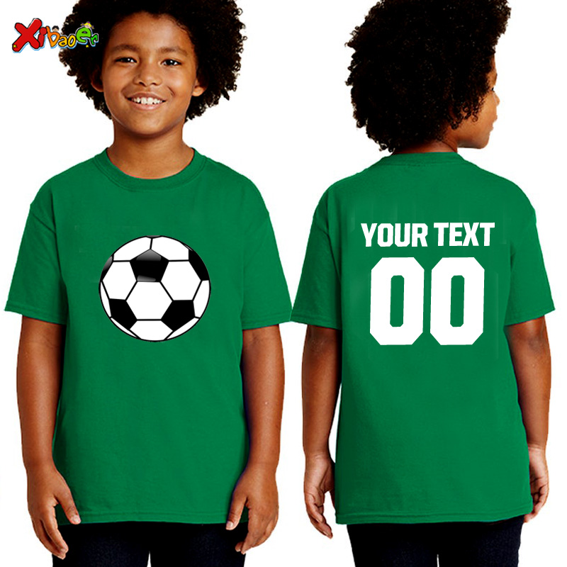 男の子と女の子のためのサッカーTシャツ,名前と番号のカスタム - Baby Clothing Names のレビューと価格