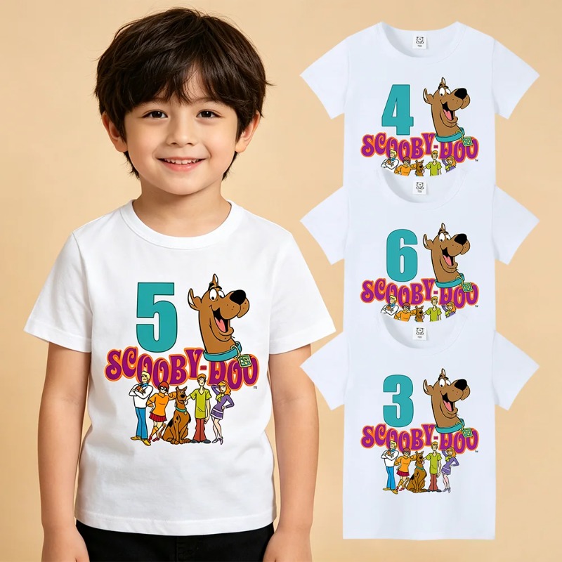 スクービードゥー誕生日番号 Tシャツベビーサマーコットン T - Baby Clothing Deals のレビューと価格