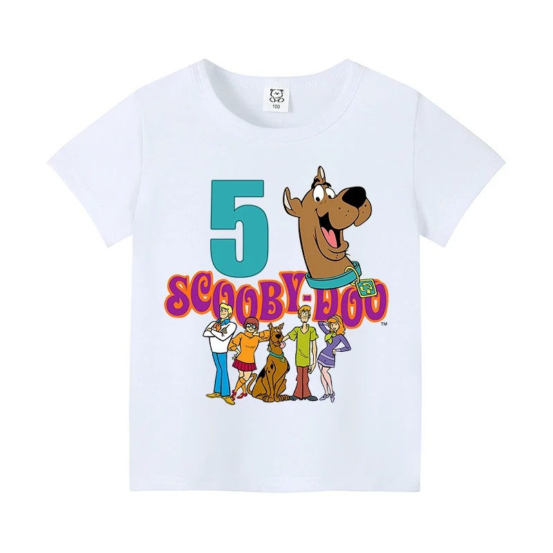 スクービードゥー誕生日番号 Tシャツベビーサマーコットン T - Baby Clothing Deals のレビューと価格
