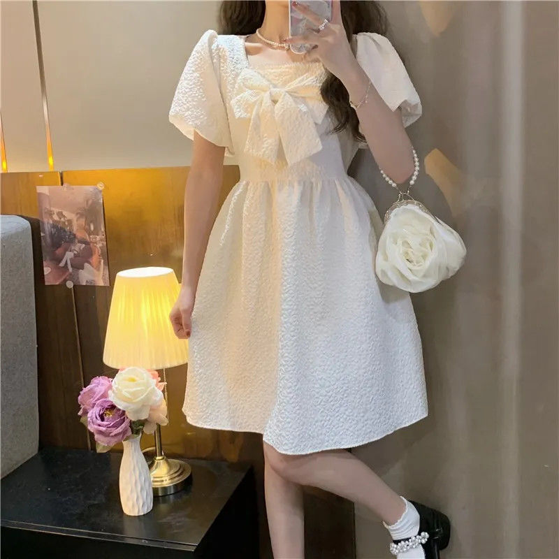 女性のためのパフスリーブのフェアリードレス,白いカジュアルド - Baby Clothing Cheap のレビューと価格
