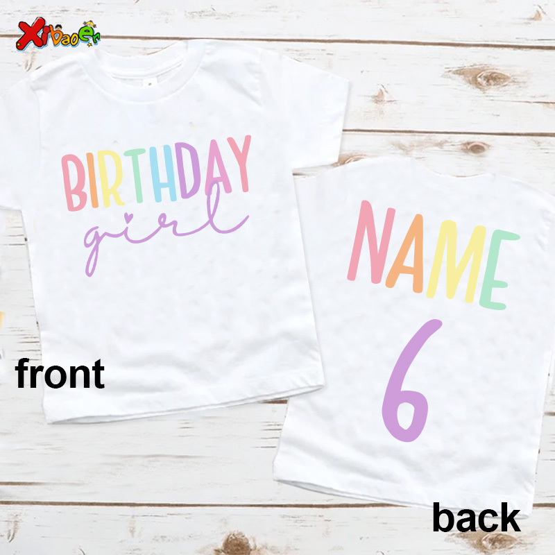 誕生日ガール Tシャツパーティー衣装子供のためのカスタム名シ - Baby Clothing Names のレビューと価格