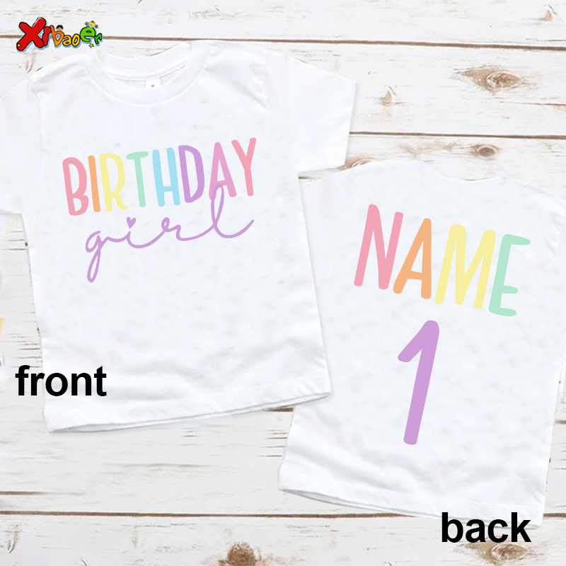 誕生日ガール Tシャツパーティー衣装子供のためのカスタム名シ - Baby Clothing Names のレビューと価格