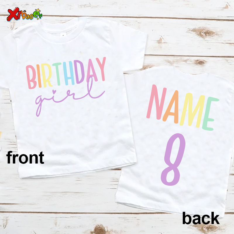 誕生日ガール Tシャツパーティー衣装子供のためのカスタム名シ - Baby Clothing Names のレビューと価格