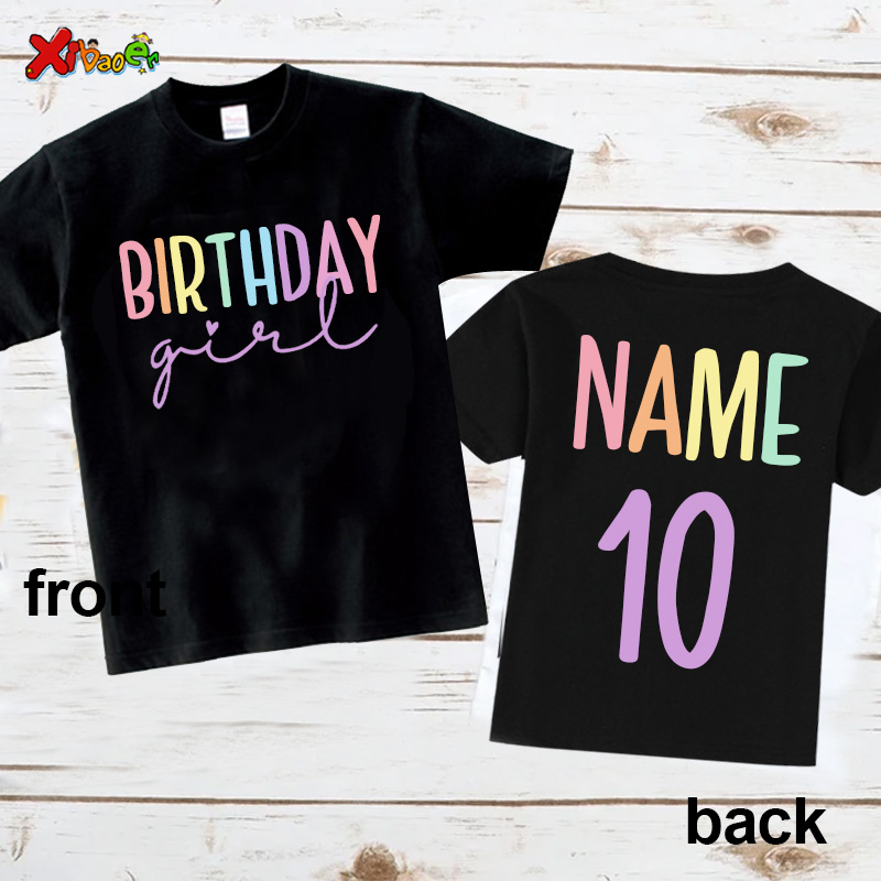 誕生日ガール Tシャツパーティー衣装子供のためのカスタム名シ - Baby Clothing Names のレビューと価格